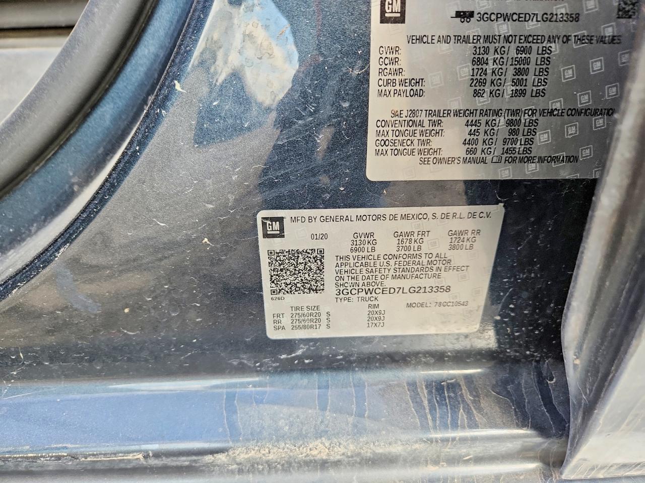 2020 Chevrolet All models VIN 3GCPWCED7LG213358 photo 12