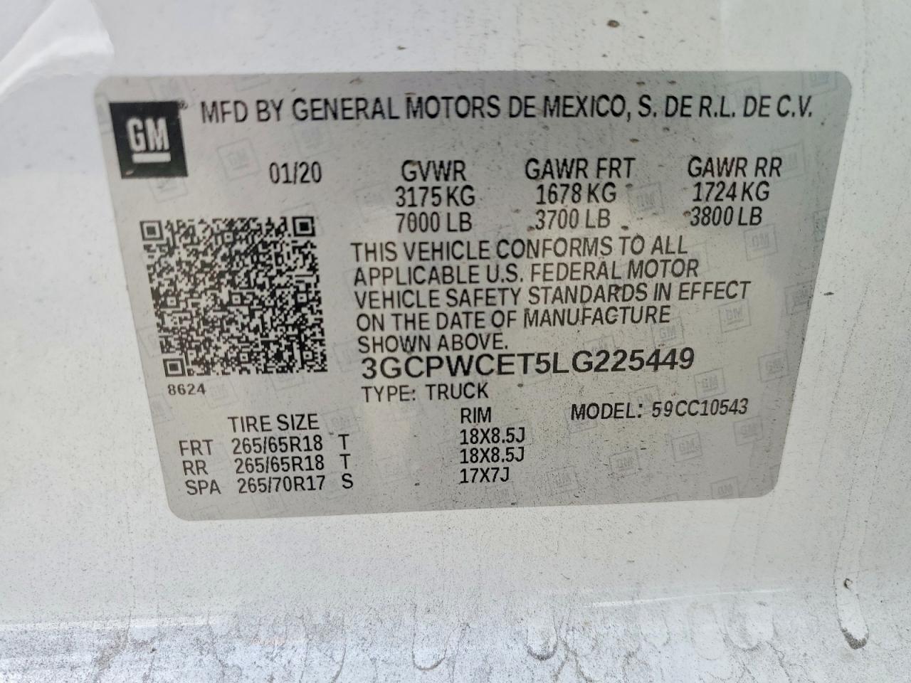 2020 Chev All models VIN 3GCPWCET5LG225449 photo 12