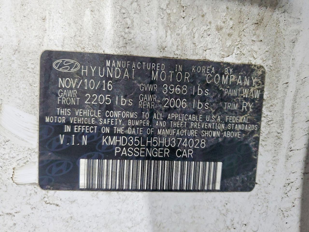 2017 Hyundai Elantra gt VIN KMHD35LH5HU374028 photo 12
