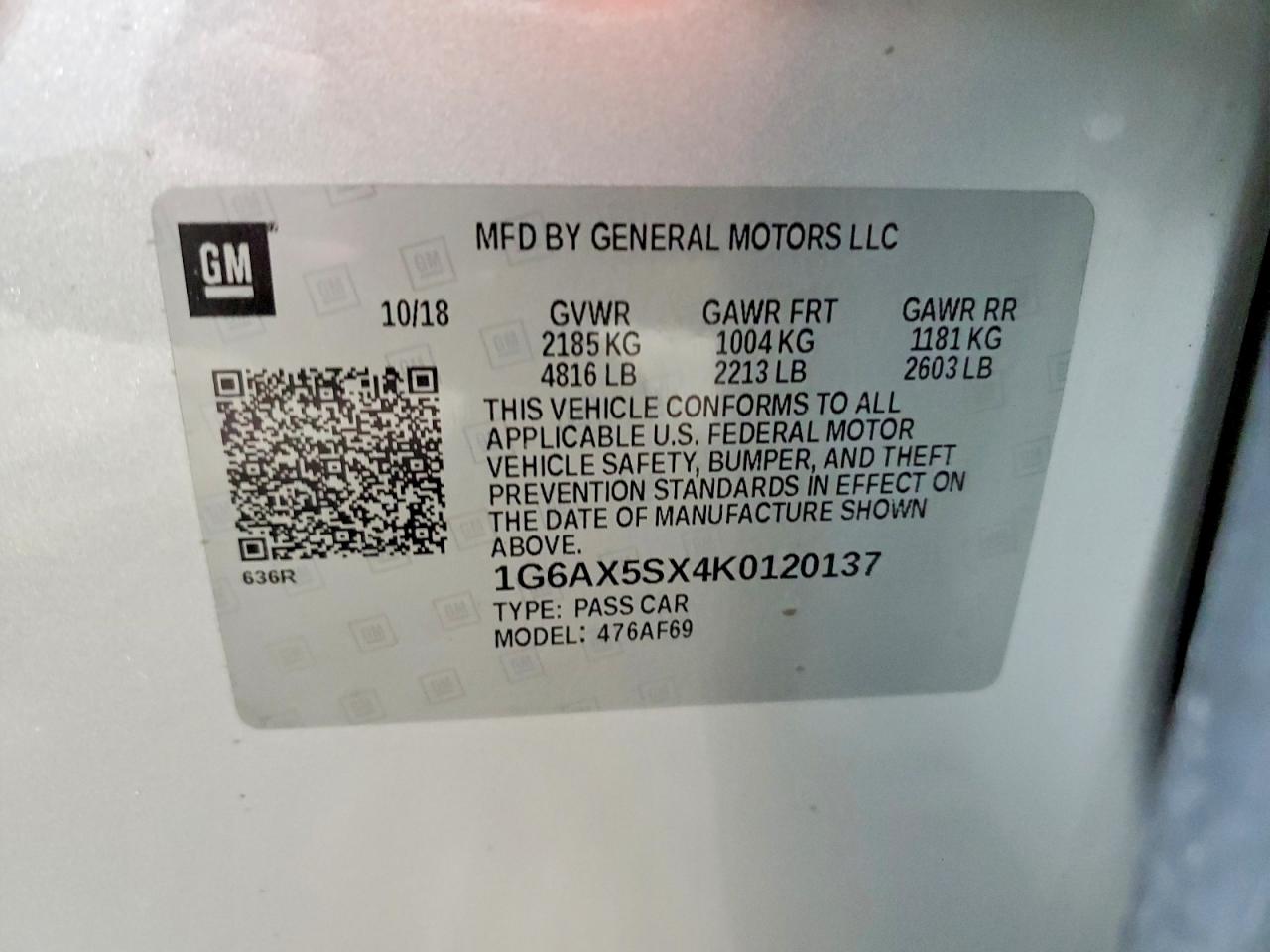 2019 Cadillac Cts VIN 1G6AX5SX4K0120137 photo 12