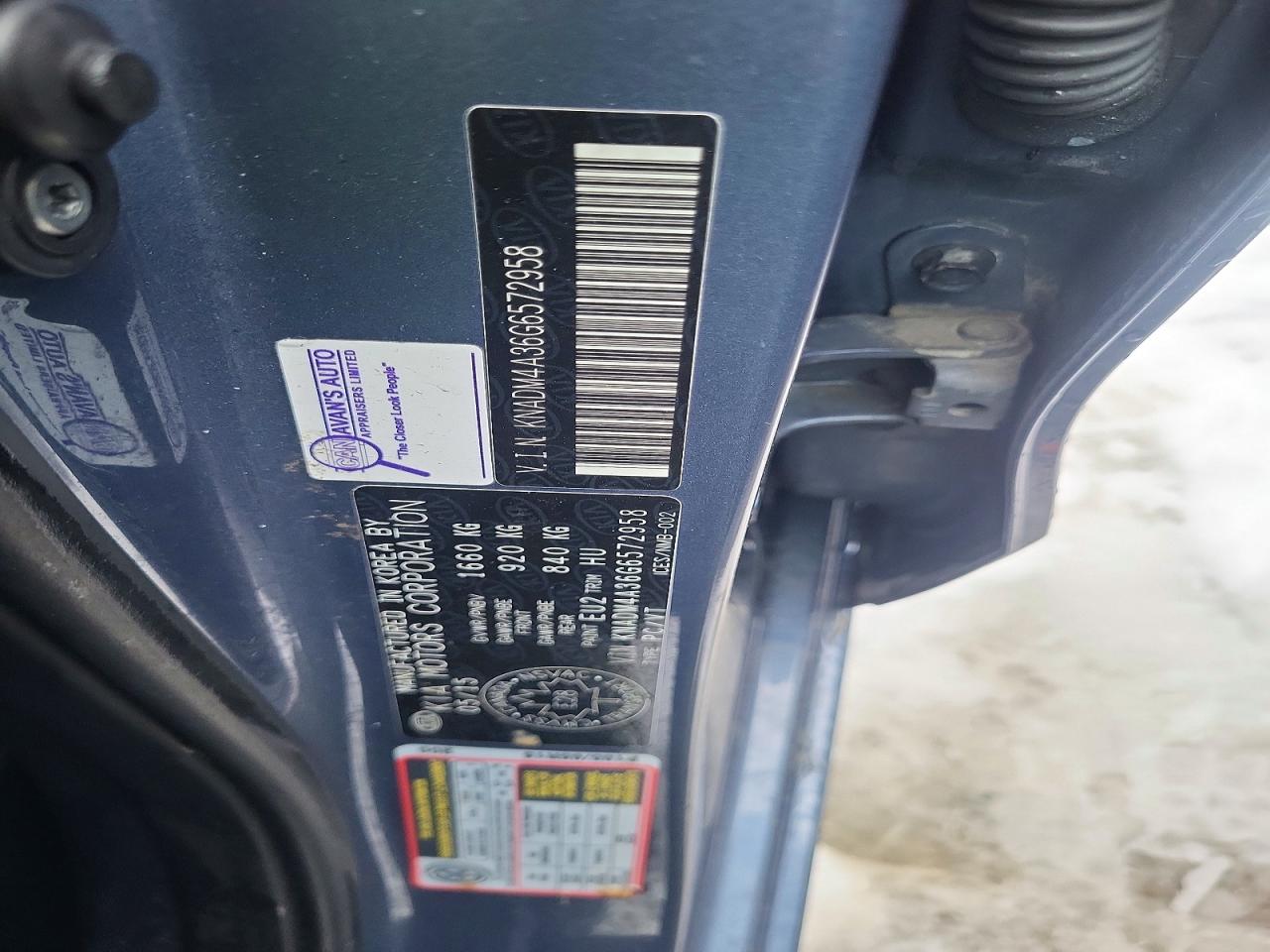 2016 Kia Rio VIN KNADM4A36G6572958 photo 12