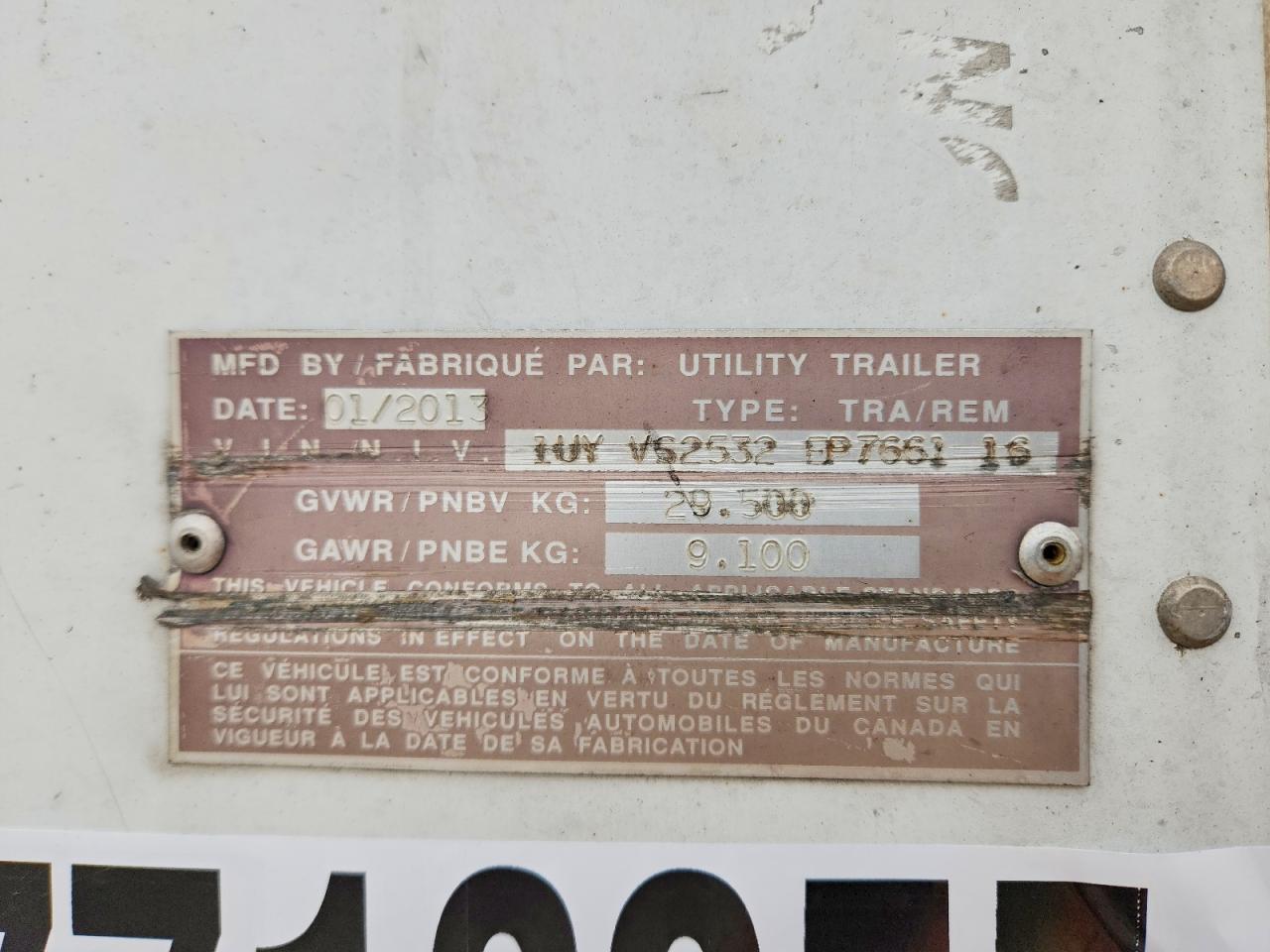 2014 UTIL Dry van tr VIN 1UYVS2532EP766116 photo 10