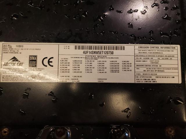 2014 ARCTIC Artic cat VIN 4UF14SNW5ET120750 photo 10