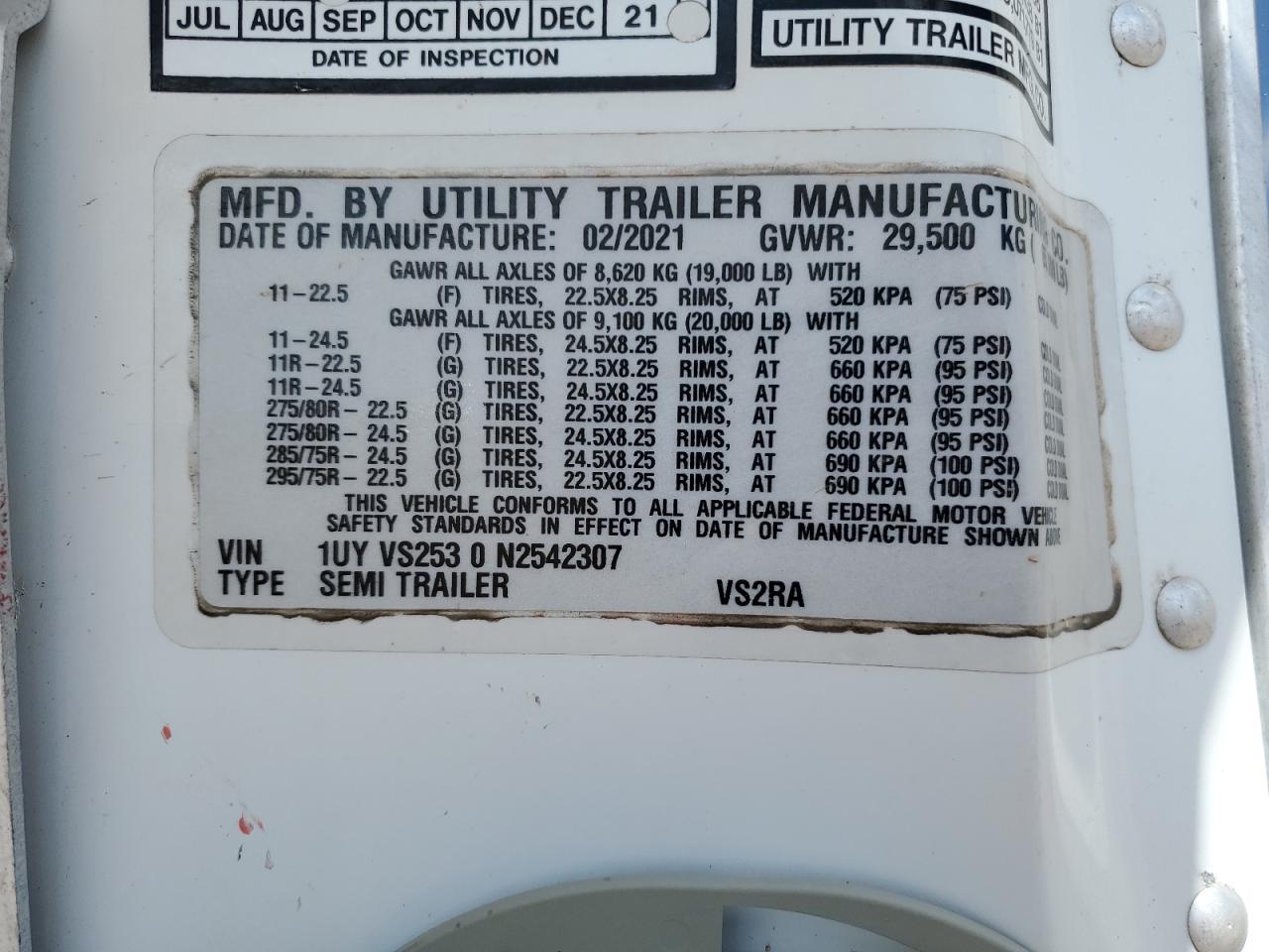 2022 UTILITY REEFER VIN 1UYVS2530N2542307 photo 10