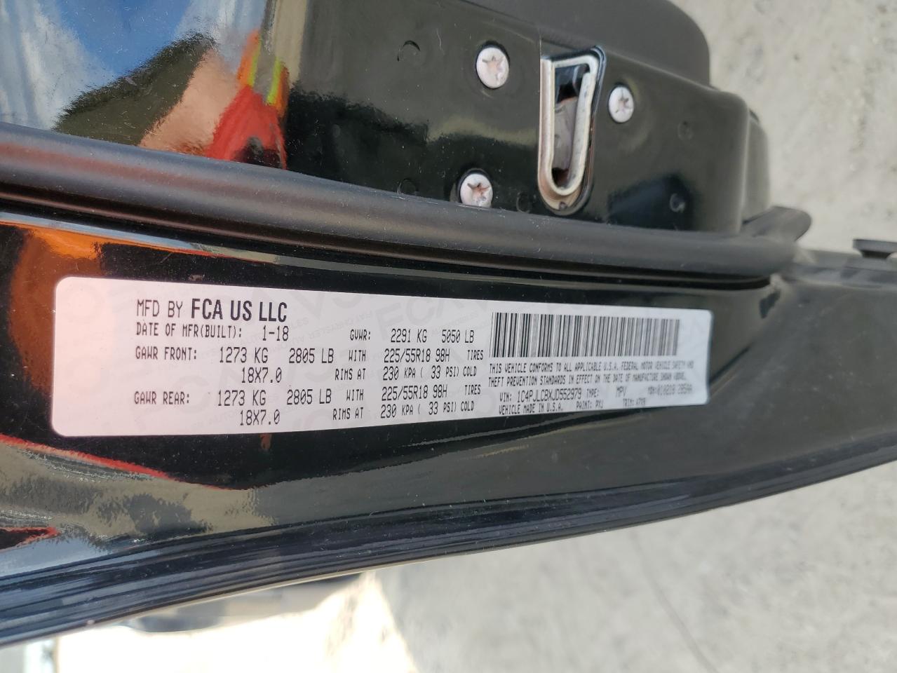 2018 JEEP Grand cherokee VIN 1C4PJLCBXJD552979 photo 12