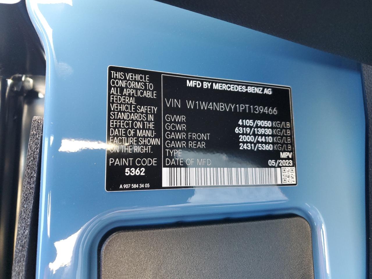 2023 MERCEDES-BENZ Sprinter VIN W1W4NBVY1PT139466 photo 10