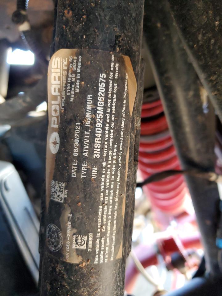 2021 POLARIS Rzr VIN 3NSR4D925MG620575 photo 10