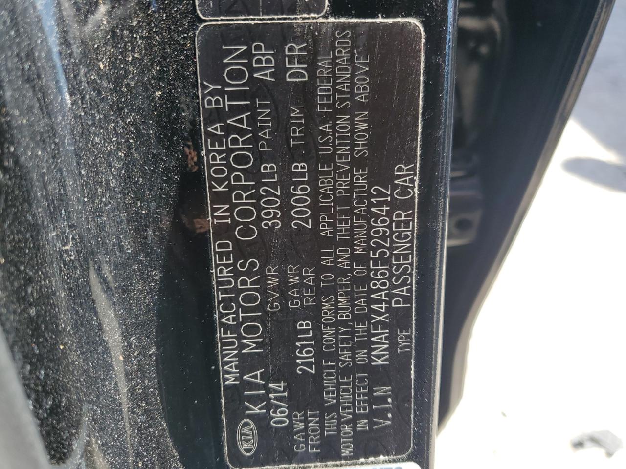 2015 KIA Forte VIN KNAFX4A86F5296412 photo 12