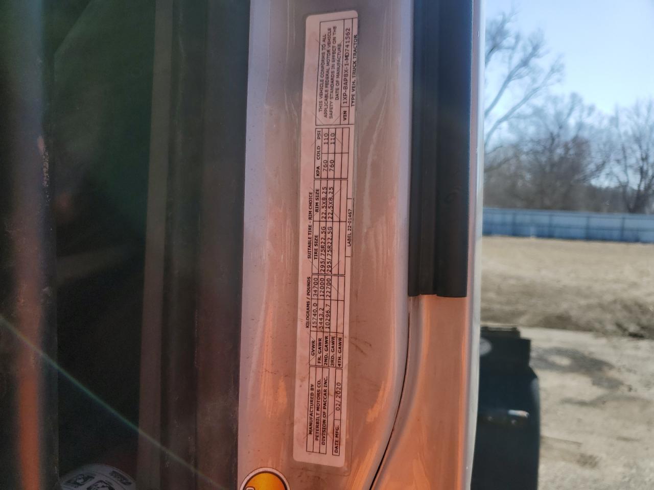 2021 PETERBILT All models VIN 1XPBAP8X1MD741562 photo 10