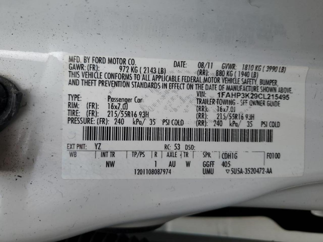 2012 Ford Focus se VIN 1FAHP3K29CL215495 photo 12