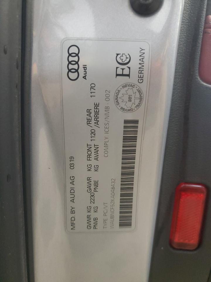 2019 AUDI A5 VIN WAUBNCF52KA048432 photo 12