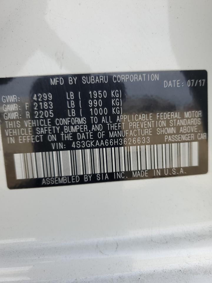 2017 Subaru Impreza VIN 4S3GKAA66H3626633 photo 12
