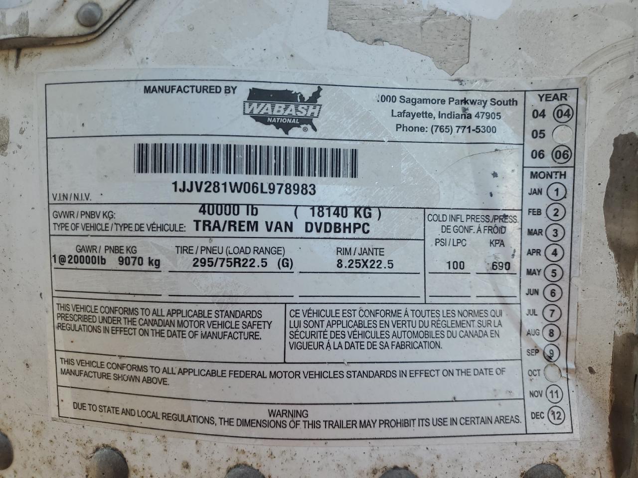 2006 WABASH All models VIN 1JJV281W06L978983 photo 10