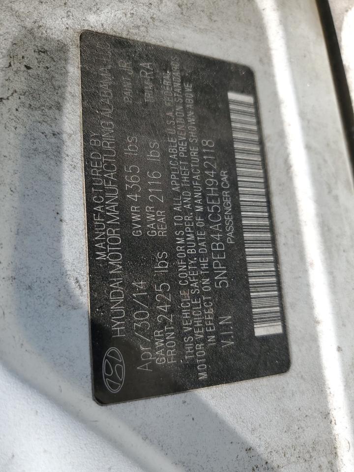 2014 Hyundai Sonata VIN 5NPEB4AC5EH942118 photo 12