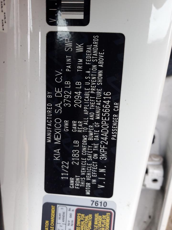 2023 Kia Forte VIN 3KPF24AD0PE566416 photo 12