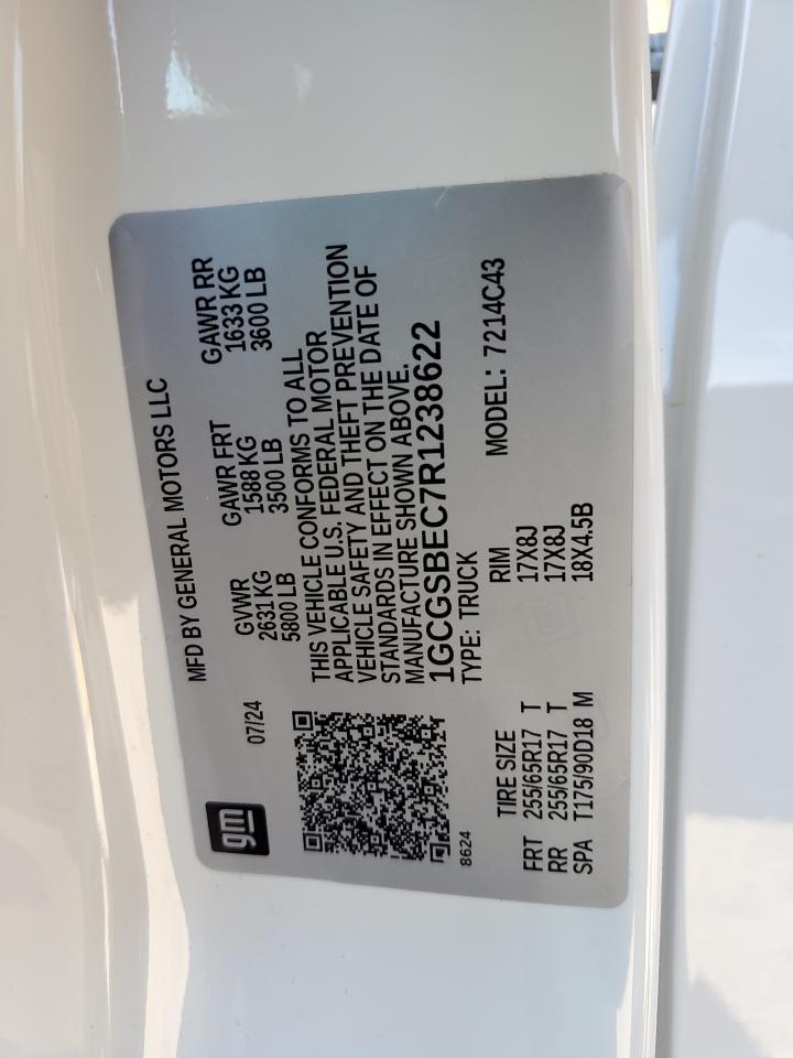 2024 CHEV Colorado VIN 1GCGSBEC7R1238622 photo 12