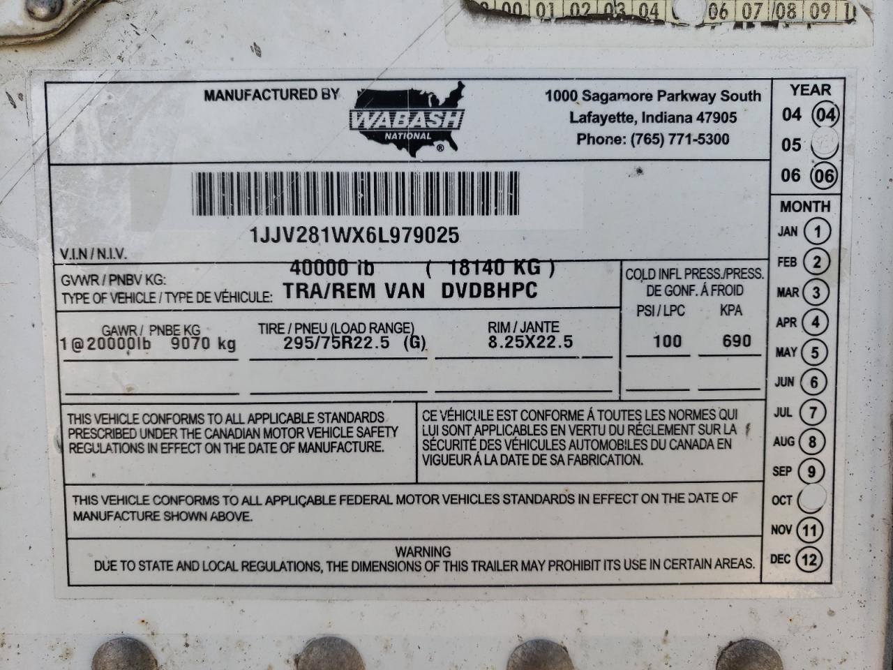 2006 WABASH All models VIN 1JJV281WX6L979025 photo 10