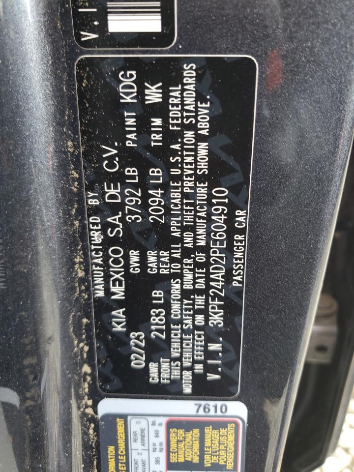 2023 KIA Forte VIN 3KPF24AD2PE604910 photo 12