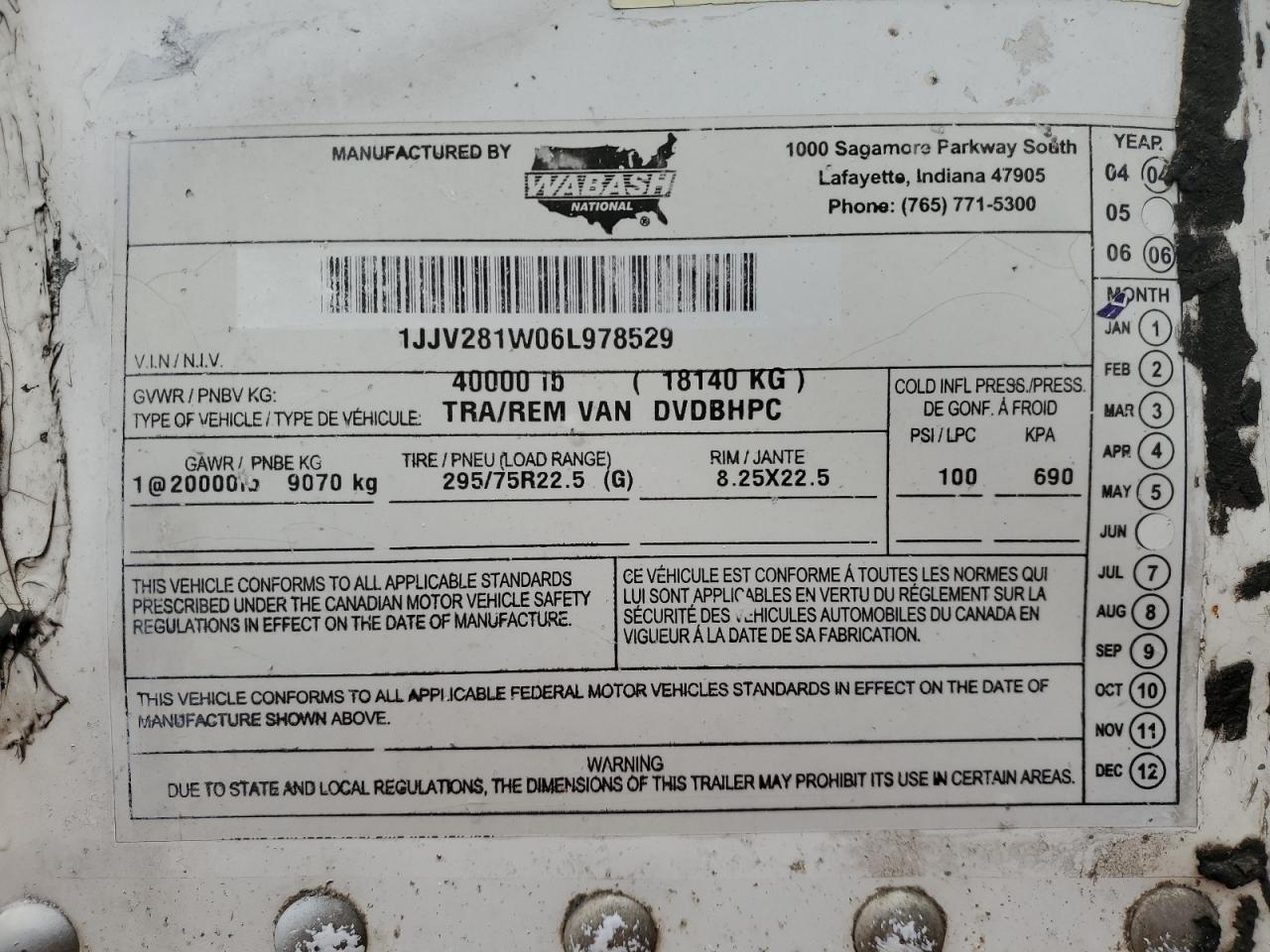 2006 WABASH All models VIN 1JJV281W06L978529 photo 10