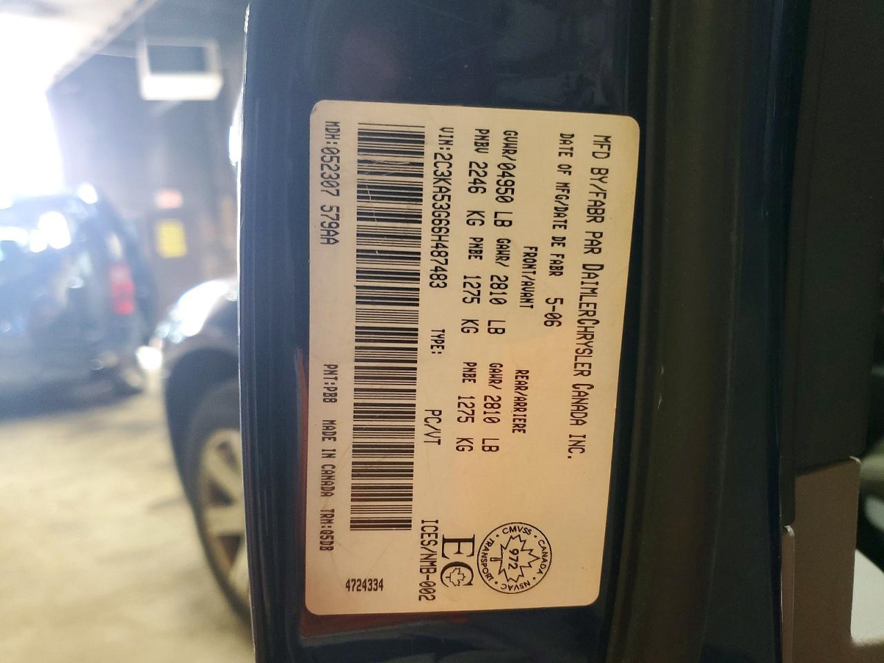2006 CHRYSLER 300 VIN 2C3KA53G66H487483 photo 12