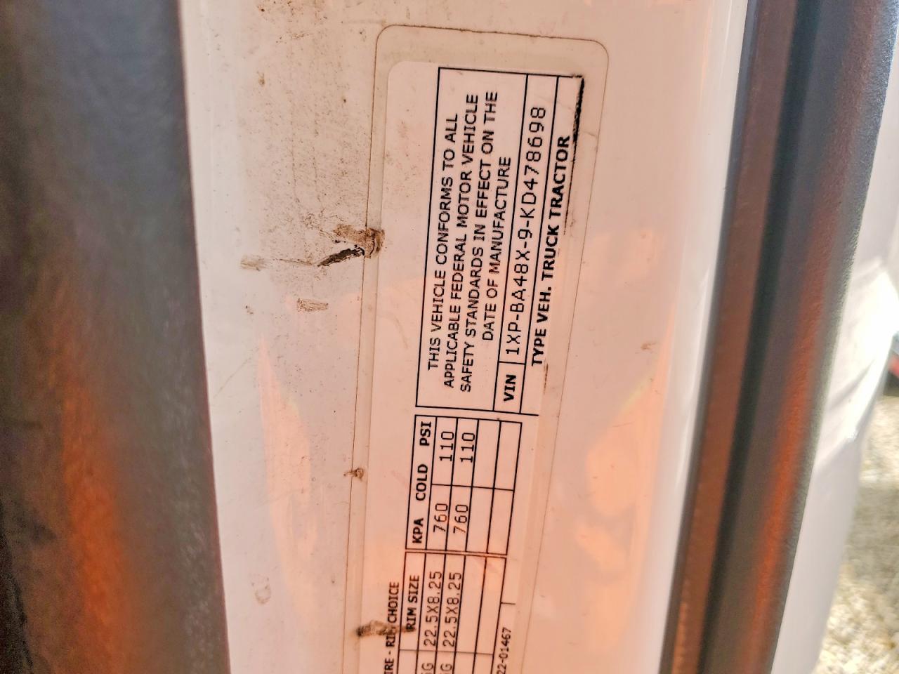 2019 PETERBILT All other VIN 1XPBA48X9KD478698 photo 10