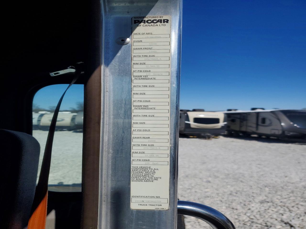2015 KENWORTH All models VIN 2XKHAJ7X8FM462735 photo 10
