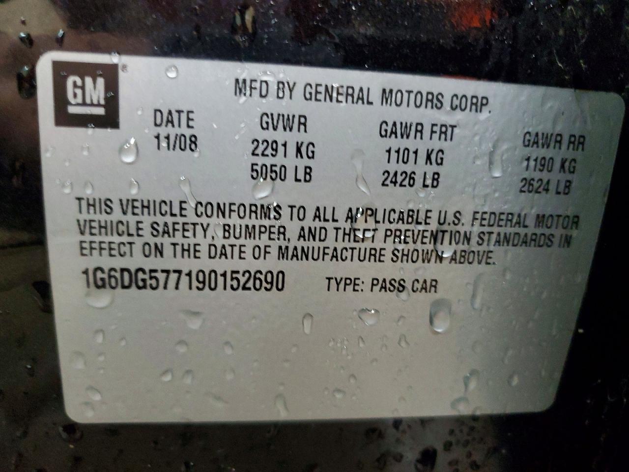 2009 Cadillac Cts VIN 1G6DG577190152690 photo 12