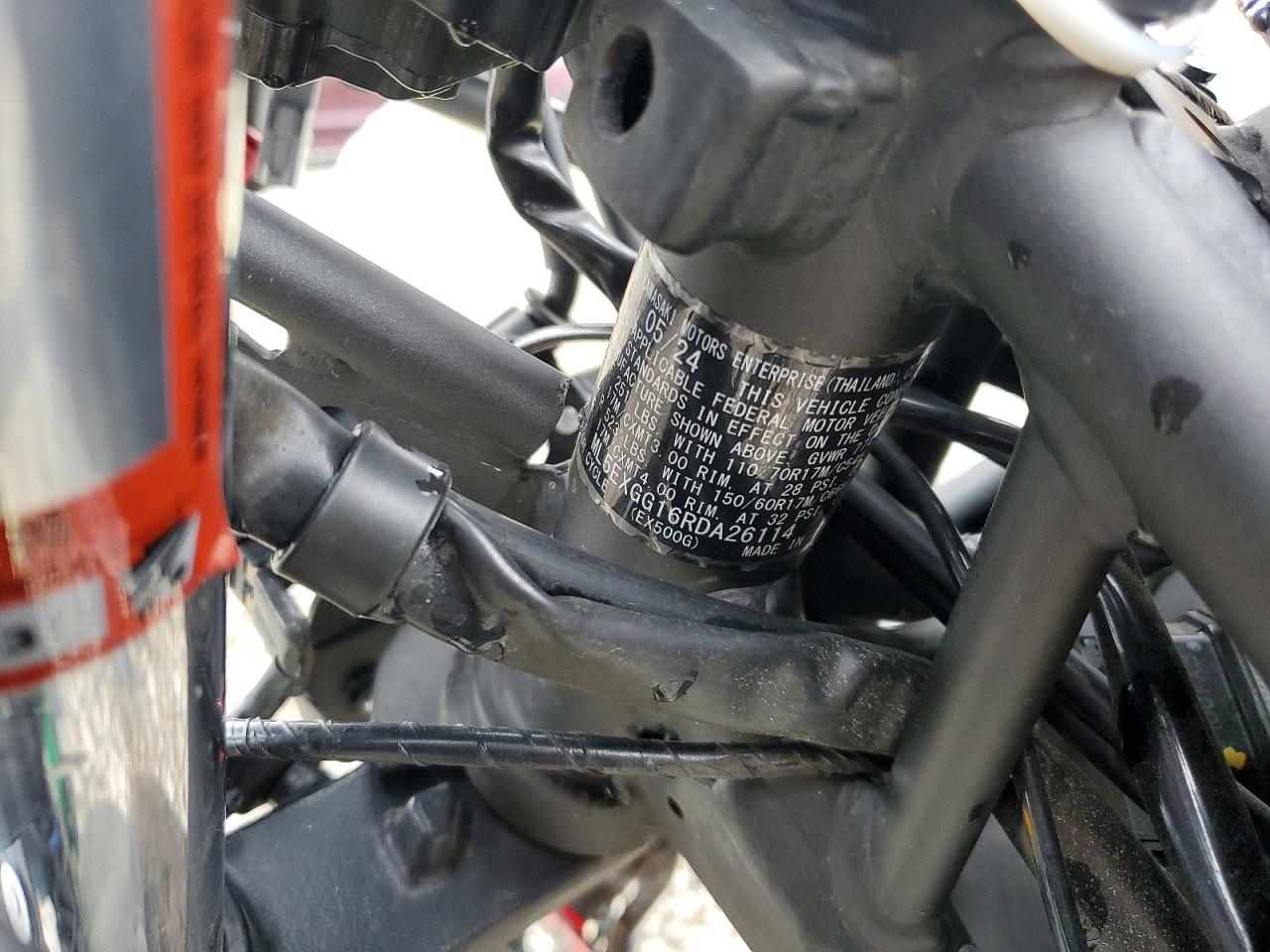 2024 Kawasaki Ninja 500 VIN ML5EXGG16RDA26114 photo 9