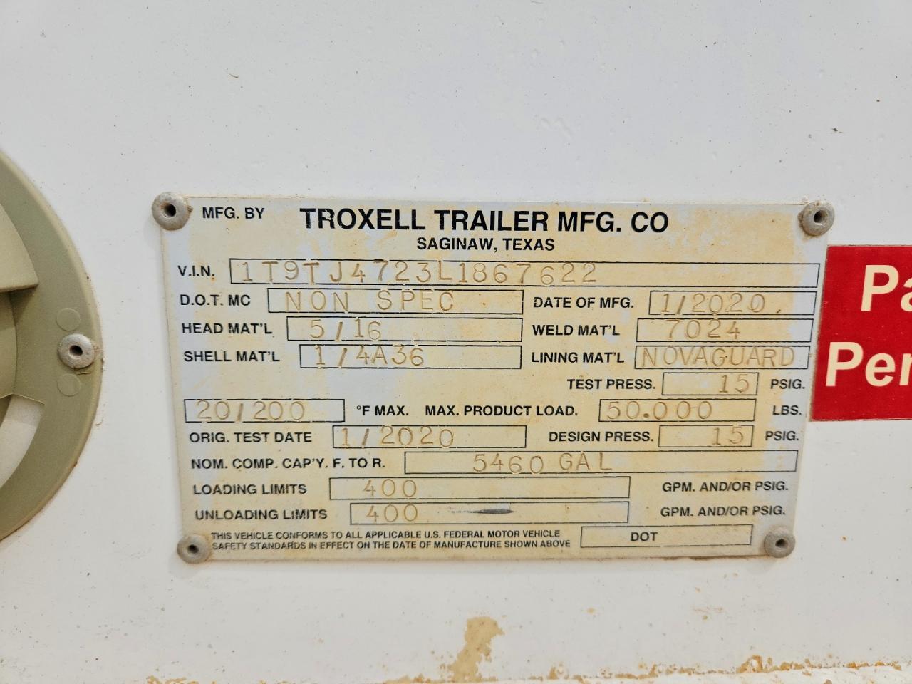 2020 TROXELL Unknown VIN 1T9TJ4723L1867622 photo 10