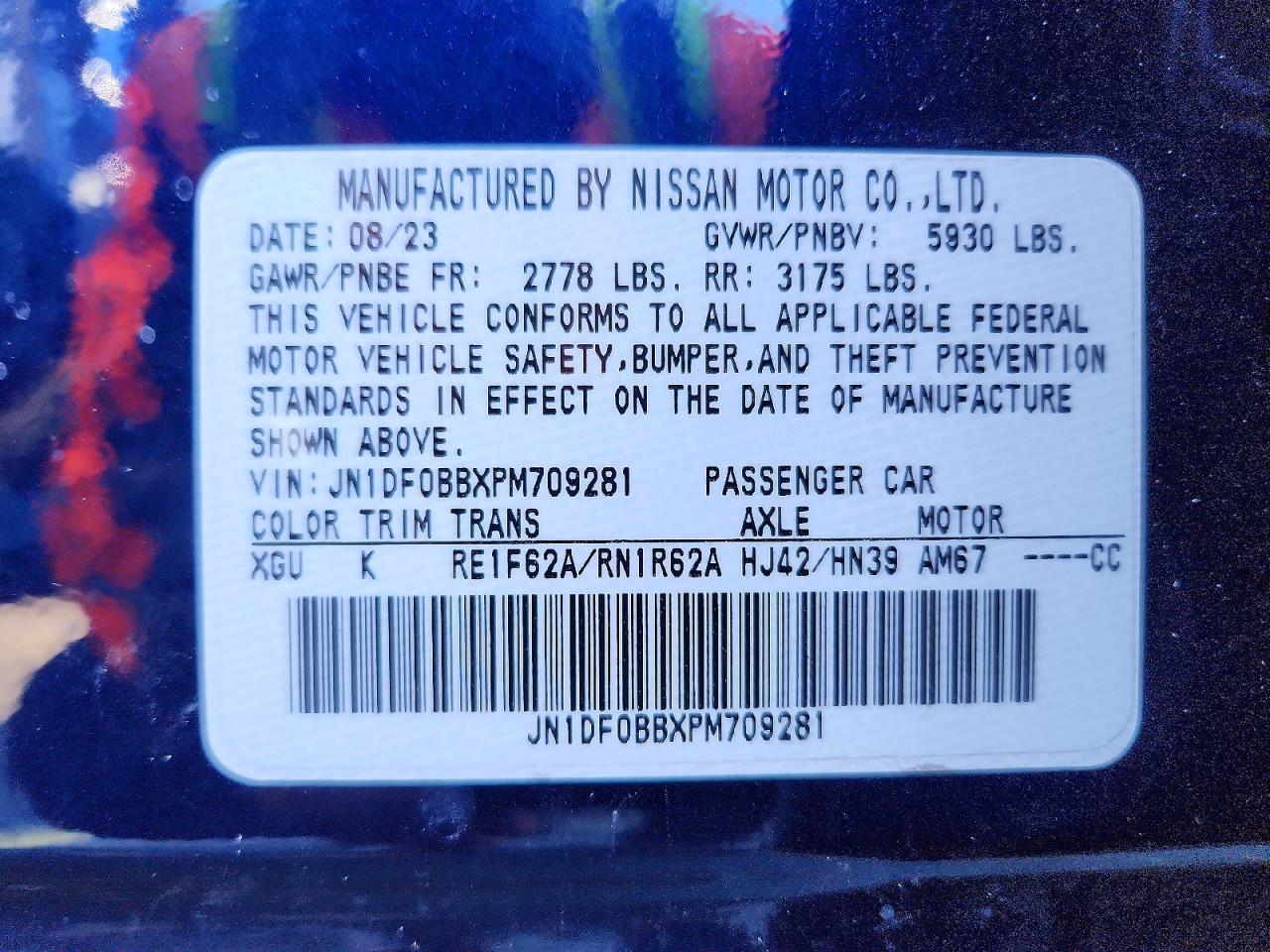 2023 Nissan Ariya evol VIN JN1DF0BBXPM709281 photo 12