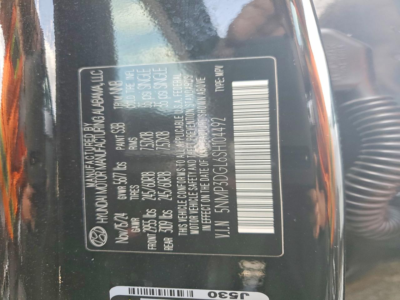 2025 Hyundai Santa fe VIN 5NMP3DGL6SH104492 photo 12