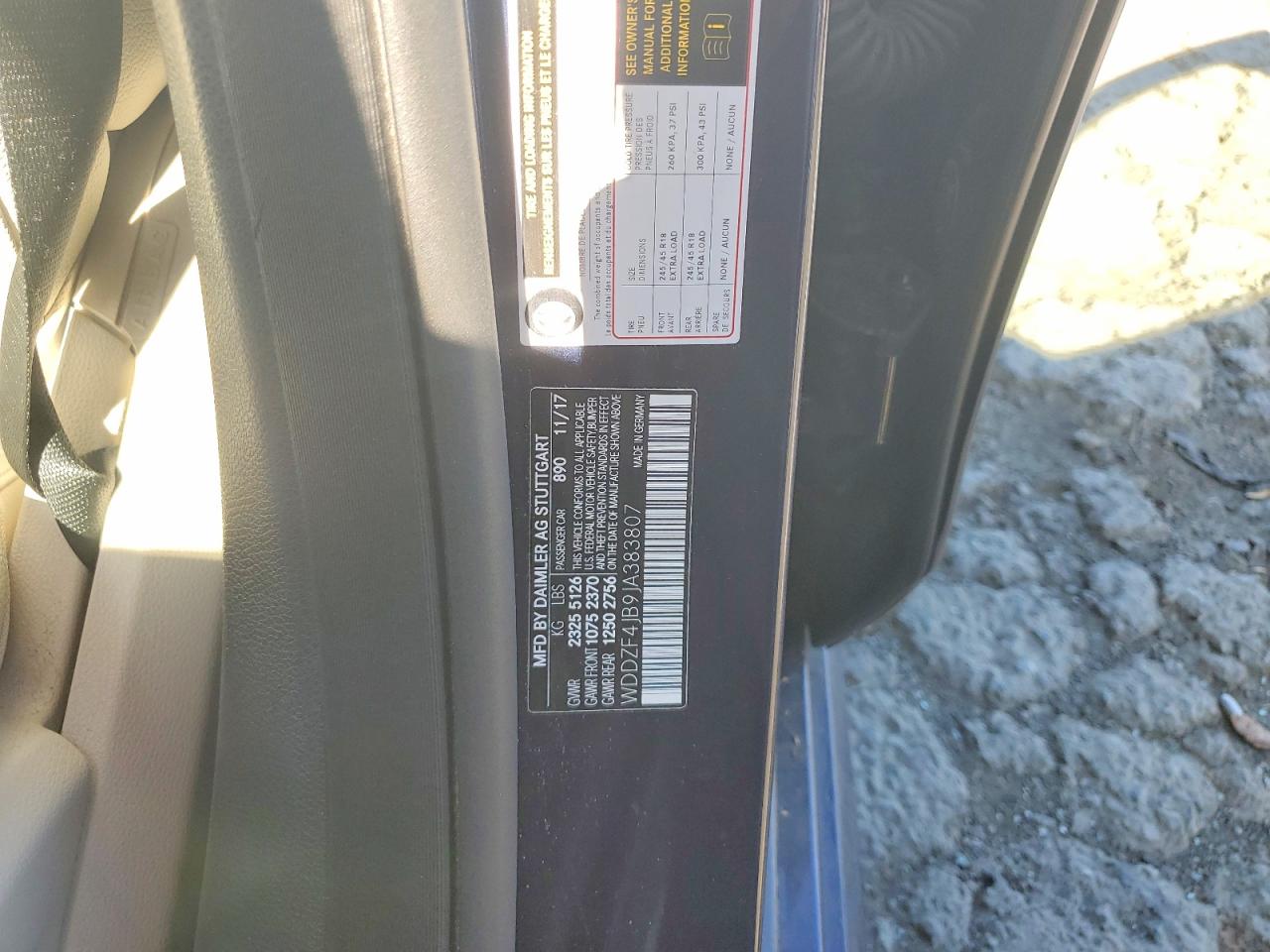 2018 MERCEDES E-class VIN WDDZF4JB9JA383807 photo 12