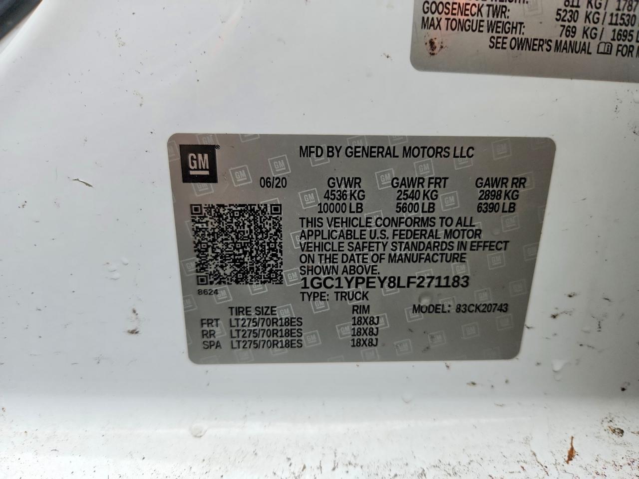 2020 Chev Silverado VIN 1GC1YPEY8LF271183 photo 12