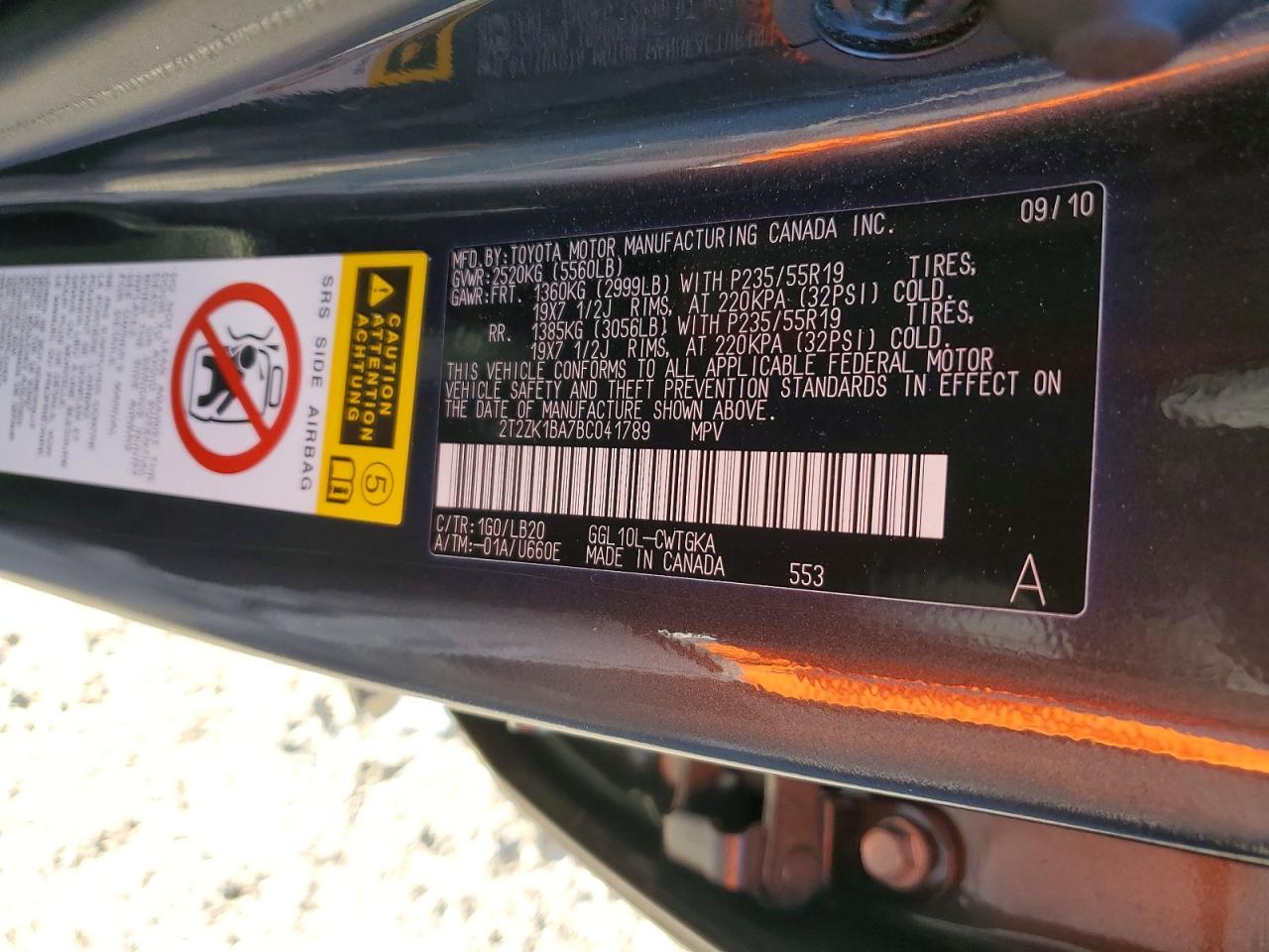 2011 Lexus Rx350 VIN 2T2ZK1BA7BC041789 photo 12