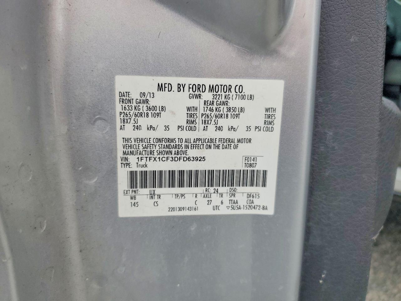 2013 FORD F150 VIN 1FTFX1CF3DFD63925 photo 12