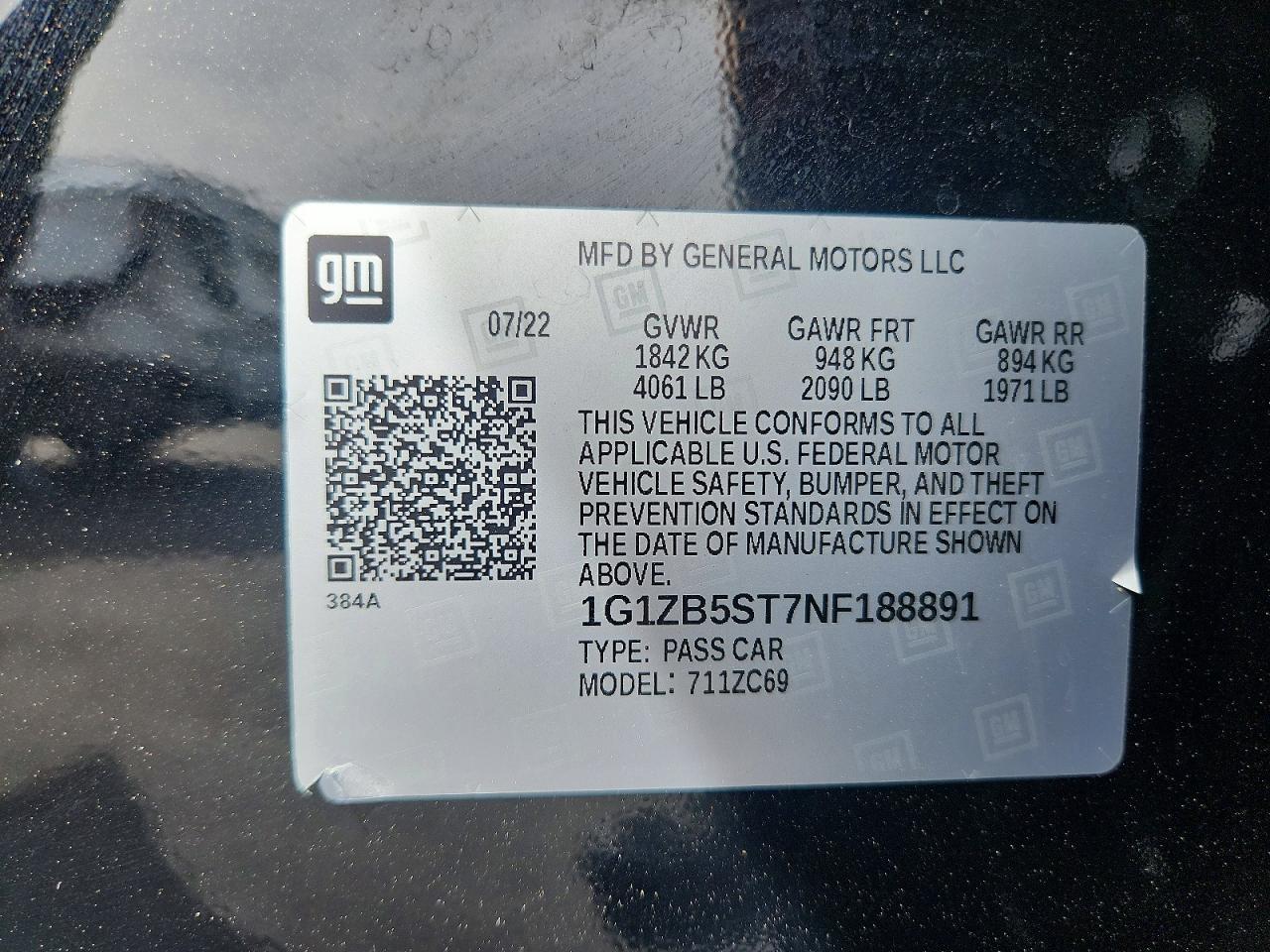 2022 Malibu VIN 1G1ZB5ST7NF188891 photo 12