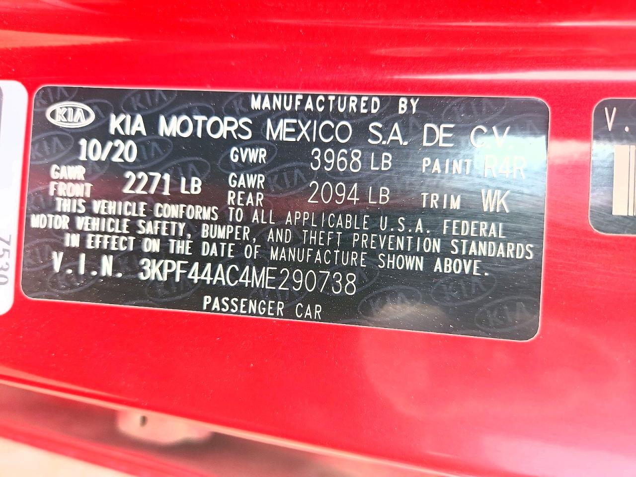 2021 Forte VIN 3KPF44AC4ME290738 photo 12