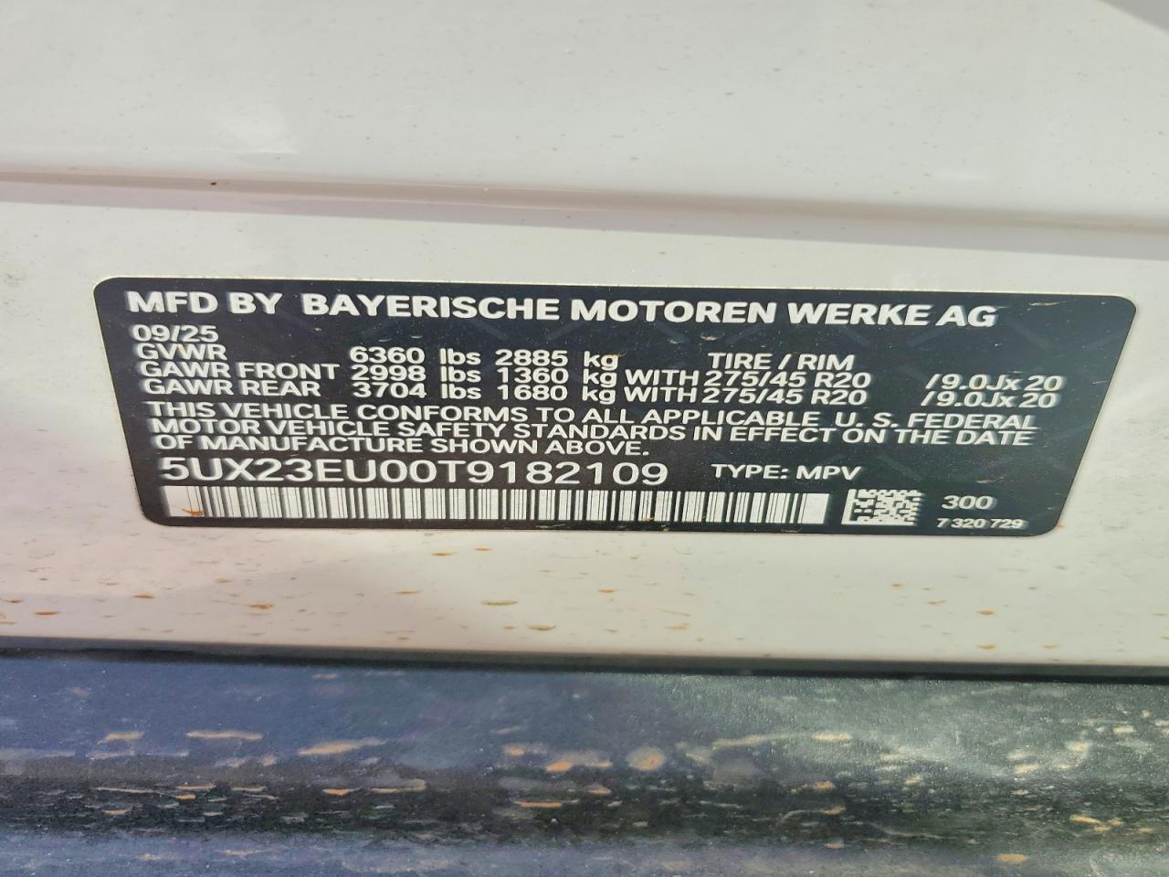 2026 BMW X5 VIN 5UX23EU00T9182109 photo 12
