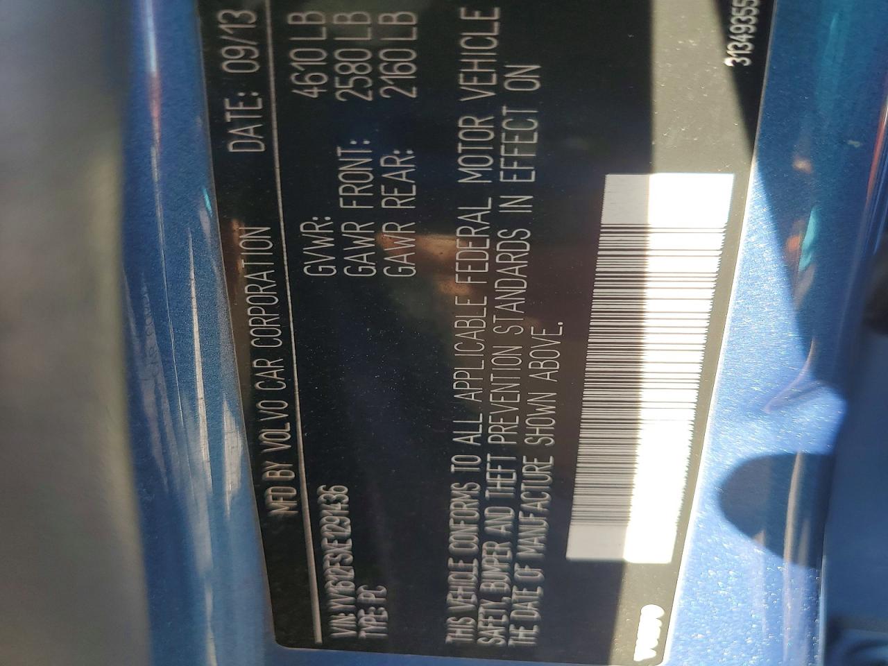 2014 Volv S60 VIN YV1612FSXE1291436 photo 12