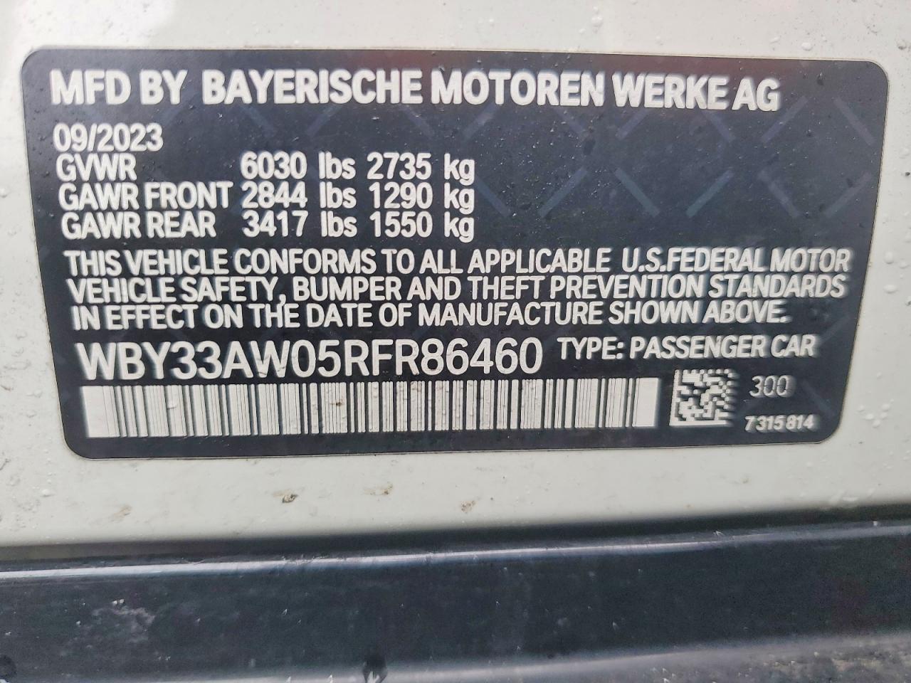2024 BMW All other VIN WBY33AW05RFR86460 photo 12