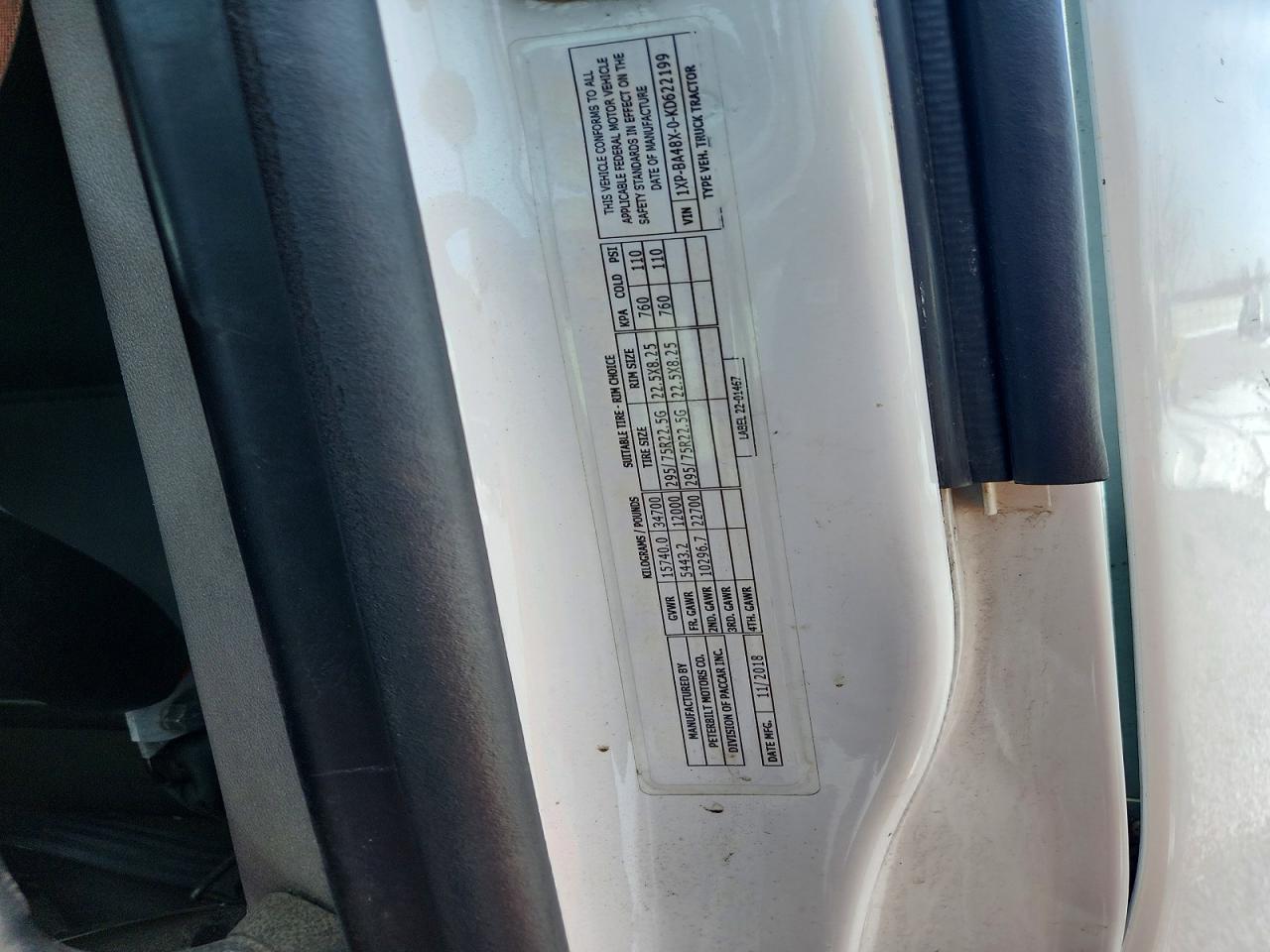2019 PETERBILT All other VIN 1XPBA48X0KD622199 photo 10