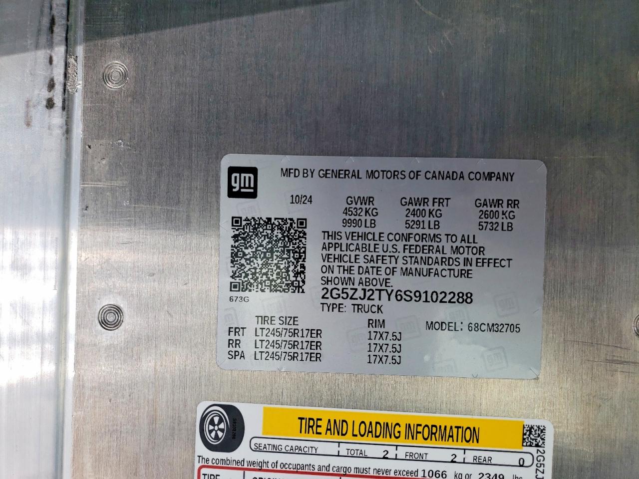 2025 CHEV All other VIN 2G5ZJ2TY6S9102288 photo 12