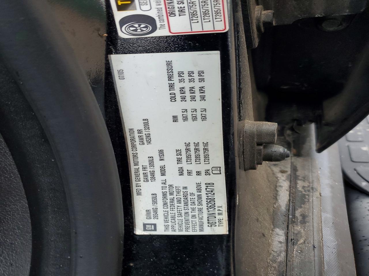 2006 HUMMER H3 VIN 5GTDN136268124718 photo 12