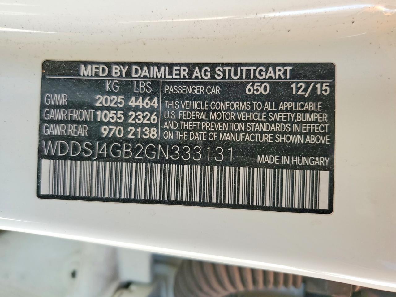 2016 Mercedes-Benz Cla-class VIN WDDSJ4GB2GN333131 photo 12