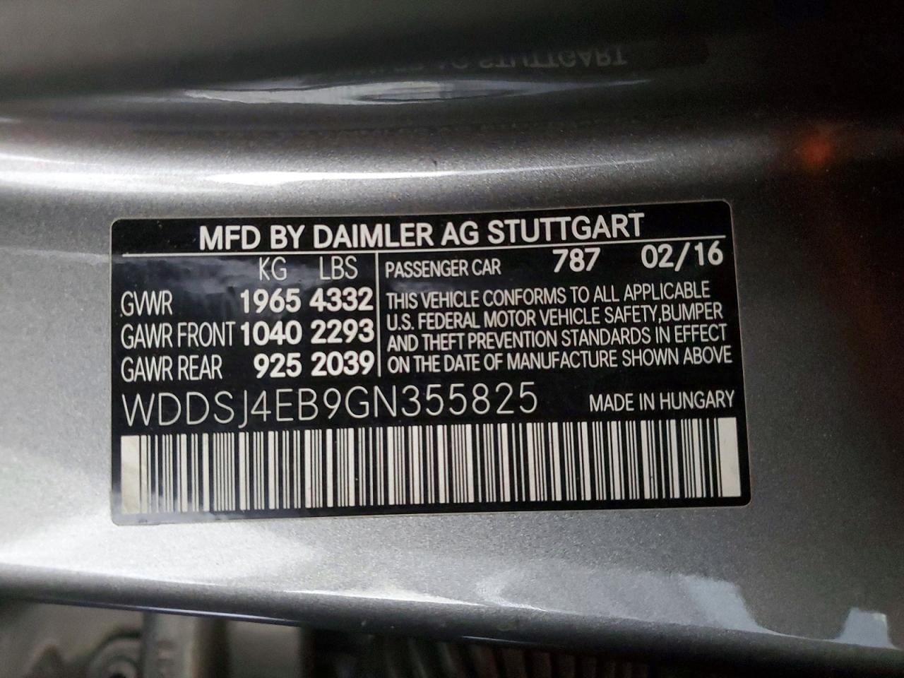 2016 Mercedes-Benz Cla-class VIN WDDSJ4EB9GN355825 photo 12