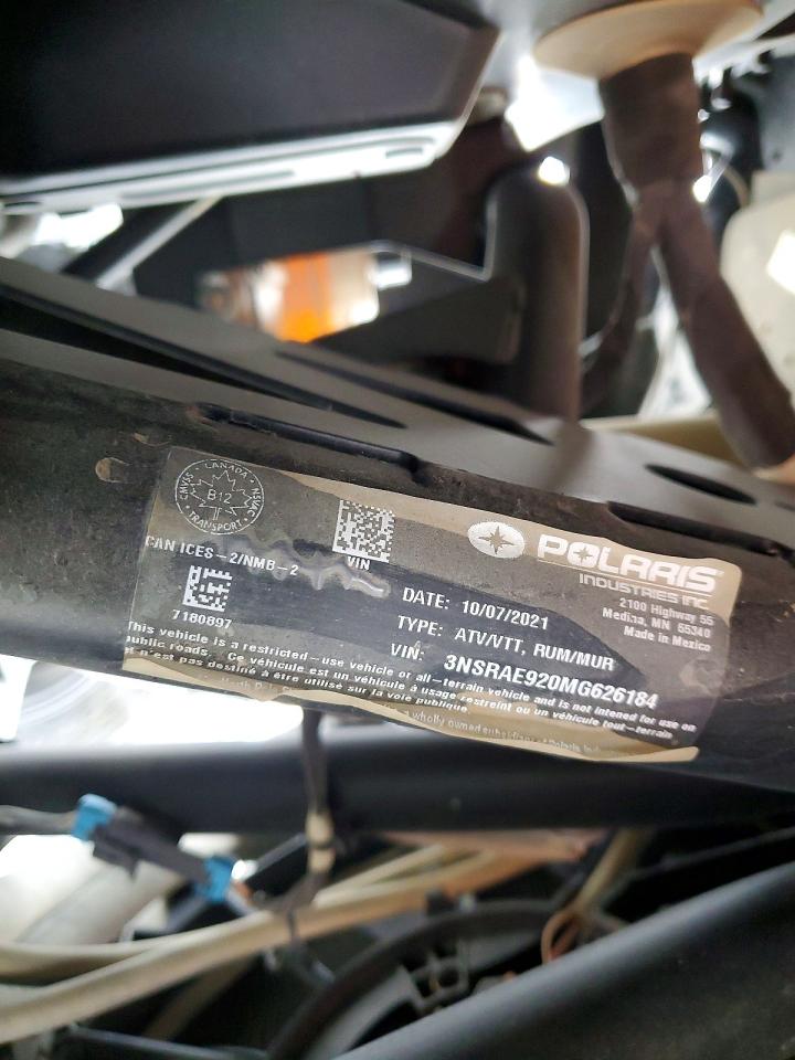 2021 Polaris Sidebyside VIN 3NSRAE920MG626184 photo 10