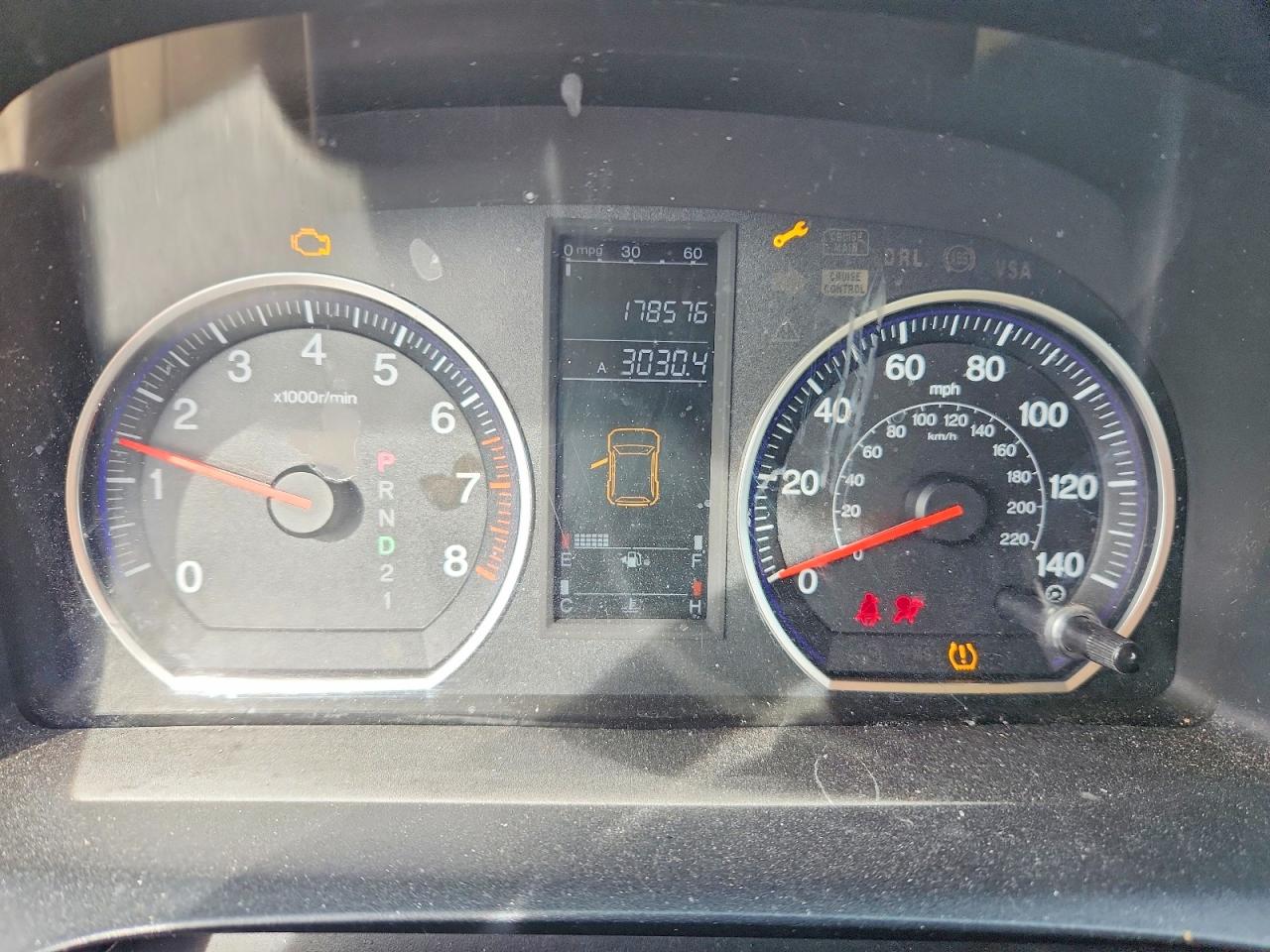 2009 Honda Crv VIN JHLRE48309C000657 photo 9