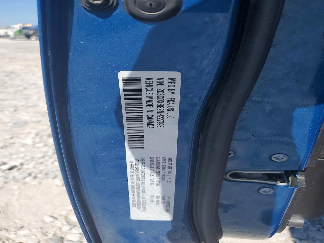2022 Dodge Charger VIN 2C3CDXBG2NH227993 photo 12