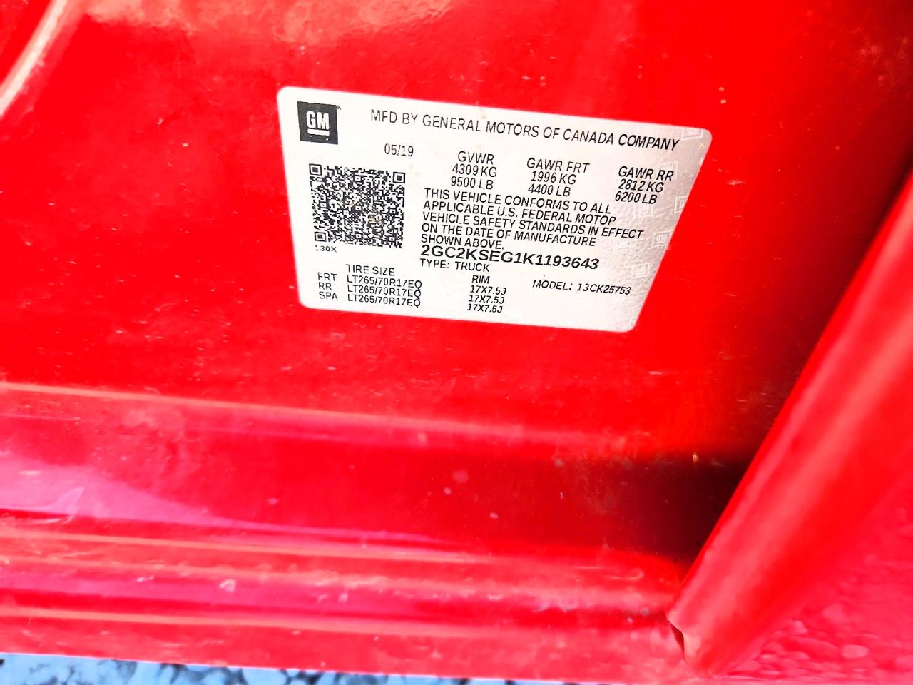 2019 Silverado VIN 2GC2KSEG1K1193643 photo 12