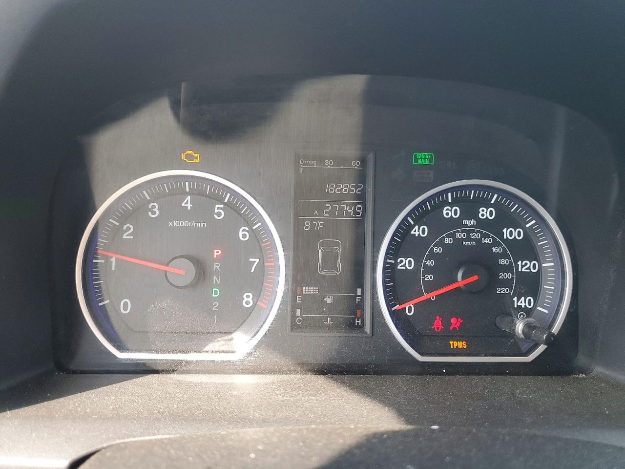2008 Honda Crv VIN 5J6RE387X8L010602 photo 9